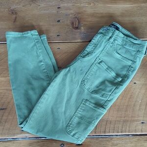 🪞 Oat New York Sage Green High Rise Skinny Ankle Jeans Size 28